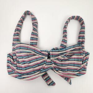 L*Space Camellia Top in Blue Stripe Size Small Underwire NWT